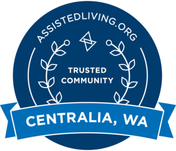 Assisted Living badge, Trusted Community in Centralia. Take a virtual tour today.